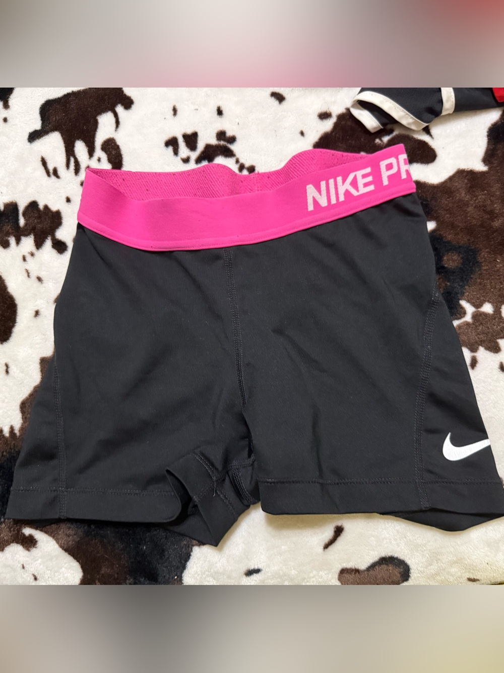 Nike Pro Compression Shorts Women’s XS Black Pink 3” Yoga Gym